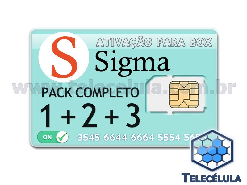 Sem Imagem - KIT DE ATIVAES SIGMA PACK 1, 2 E 3 PARA SIGMA BOX OU SIGMA KEY (SEM SUPORTE)