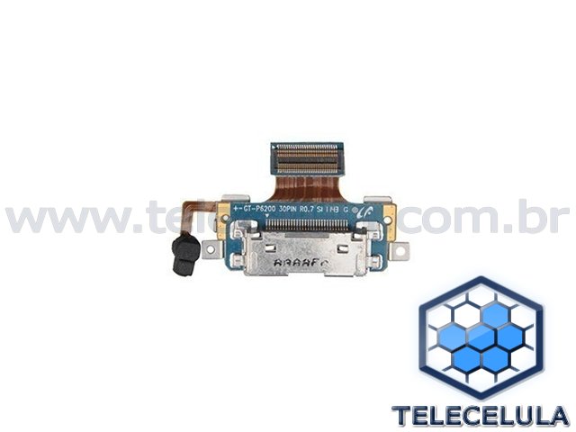 Sem Imagem - FLEX DO CONECTOR DE CARGA COM MICROFONE SAMSUNG TAB GT-P6200, P6200, 30 PINOS.