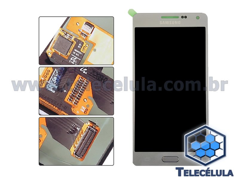 Sem Imagem - DISPLAY TOUCH LCD SAMSUNG GALAXY A5 A500, SM-A500M /DS PRATA, CINZA ORIGINAL