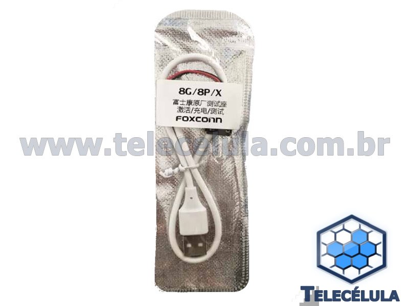 Sem Imagem - CABO DE REATIVAO DE BATERIA PARA IPHONE 8, 8P E X COM ENTRADA USB