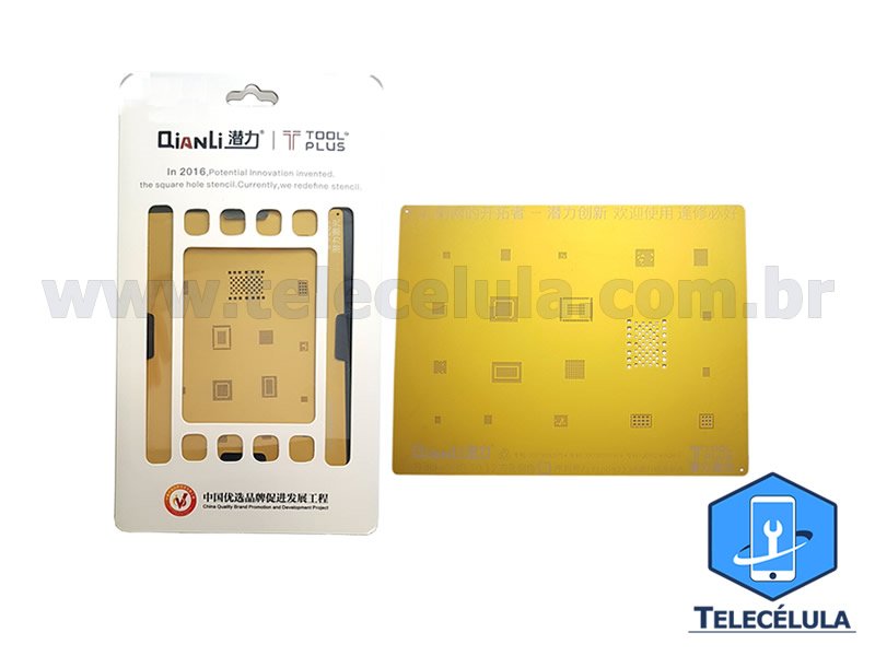 Sem Imagem - GOLD STENCIL QIANLI MODELO 3D IC6 REBALLING COMPATVEL IPHONE 6, 6P