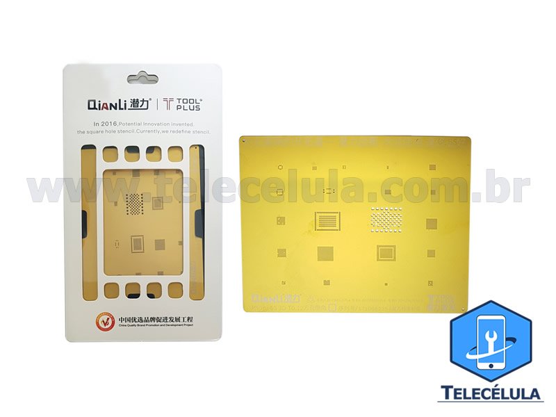 Sem Imagem - GOLD STENCIL QIANLI MODELO 3D IC6S REBALLING COMPATVEL IPHONE 6S, 6SP PROFISSIONAL