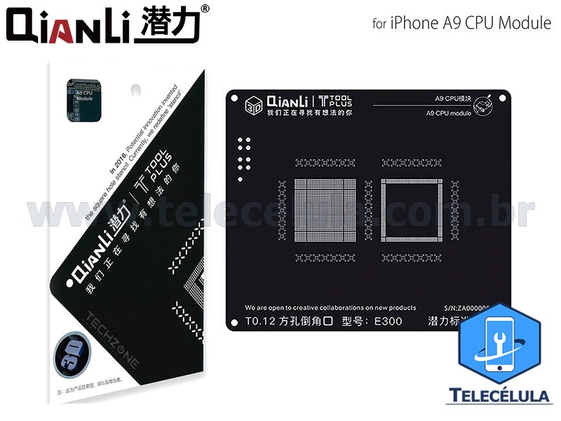 Sem Imagem - STENCIL QIANLI IBLACK MODELO E300 NORMAL CPU A9 REBALLING COMPATVEL IPHONE 6S, 6SP