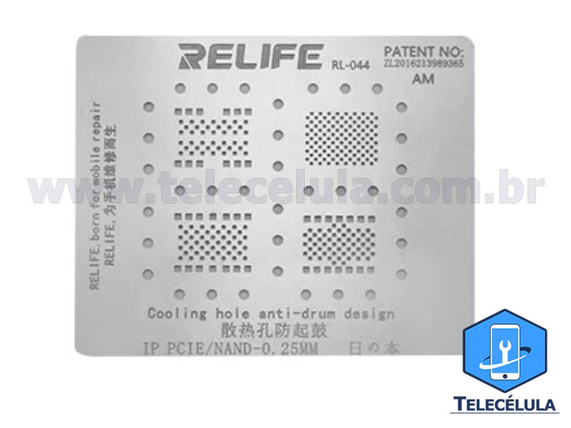 Sem Imagem - STENCIL RETRABALHO RELIFE PARA IPHONE PCIE/ NAND 0.25MM