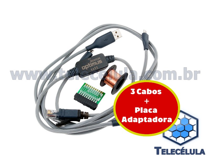 Sem Imagem - MEDUSA PRO BOX INTERFACE DE DADOS PARA PROTOCOLOS JTAG, EMMC E USB COM KIT 03 CABOS BSICOS