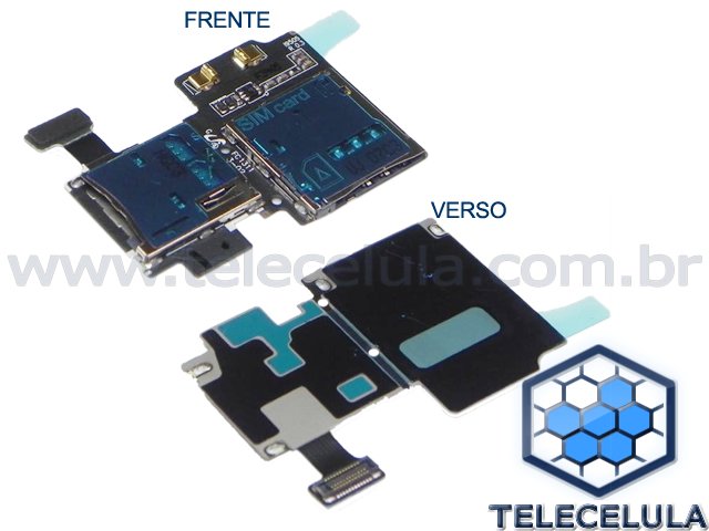 Sem Imagem - CABO FLEX SAMSUNG I9505 GALAXY S4 COM SLOT DO CONECTOR MICRO SIM CARD + MICRO SD