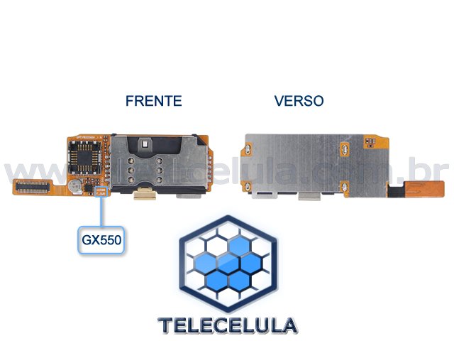 Sem Imagem - CONECTOR SIM CARD LG GX500 DUPLO + FLEX CABLE ORIGINAL!