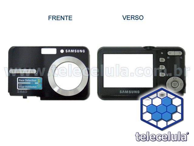 Sem Imagem - CARCAA FRONTAL E TRASEIRA CMERA DIGITAL SAMSUNG S860 ORIGINAL