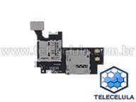 FLEX CABLE SAMSUNG N7100 GALAXY NOTE II COM PORTA SIM CARD E CARTO MICRO SD