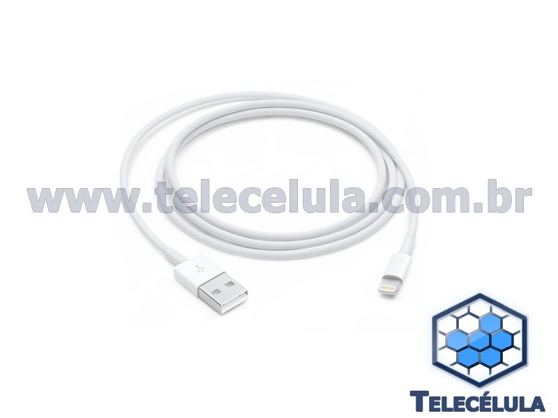 Sem Imagem - CABO DADOS LIGHTNING ORIGINAL PARA IPHONE 5, 5C, 5S, SE, 6, 6P, 6S, 6SP, 7, 8, 8P, X, IPAD, AIR2 OEM