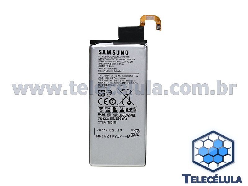 Sem Imagem - BATERIA SAMSUNG GALAXY S6 EDGE SM-G925I - EB-BG925ABE, EBBG925ABE GENRICA ALTA QUALIDADE