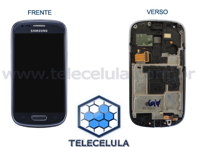 Sem Imagem - LCD SAMSUNG I8190L GALAXY SIII MINI S3 COM TOUCH SCREEN ORIGINAL AZUL