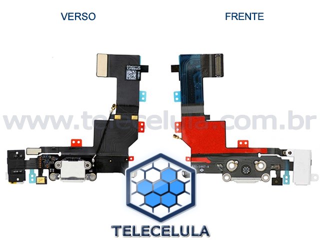 Sem Imagem - FLEX CABLE CONECTOR DADOS LIGHTNING APPLE IPHONE 5S BRANCO