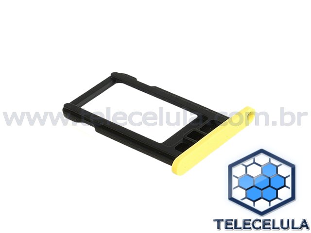 Sem Imagem - PORTA NANO SIM CARD APPLE IPHONE 5C AMARELO