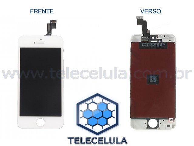 Sem Imagem - DISPLAY LCD COMPATVEL COM APPLE IPHONE 5C COM TOUCH SCREEN BRANCO GENRICO