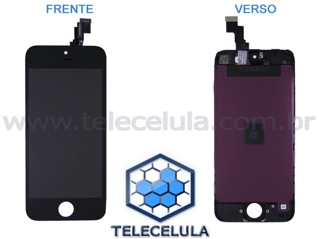Sem Imagem - DISPLAY LCD COMPATVEL COM APPLE IPHONE 5C COM TOUCH SCREEN PRETO