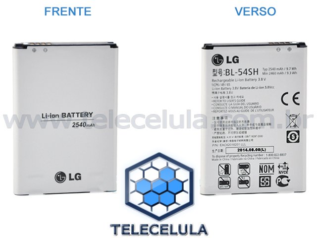 Sem Imagem - BATERIA LG BL-54SH, BL54SH ORIGINAL D410, L90, D405, D375, L80, D724, D337