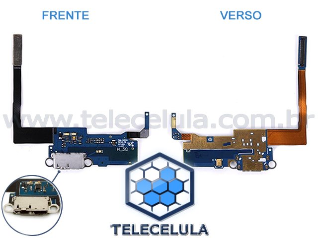 Sem Imagem - FLEX CABLE COM CONECTOR DE CARGA, MICROFONE GALAXY NOTE 3 SM-N9000 3G.