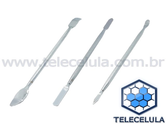 Sem Imagem - KIT DE 03 ESPTULAS DE AO PARA MANUTENO DE CELULARES E SMARTPHONES K-X1473