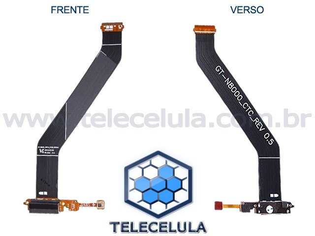 Sem Imagem - FLEX CABLE DO CONECTOR DE CARGA SAMSUNG TAB GT-N8000, N800.