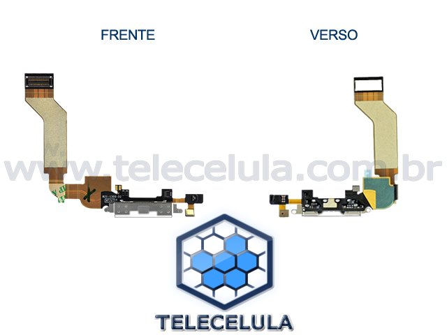 Sem Imagem - FLEX CABLE APPLE IPHONE 4S COM DOCK DADOS E CARGA E MICROFONE BRANCO