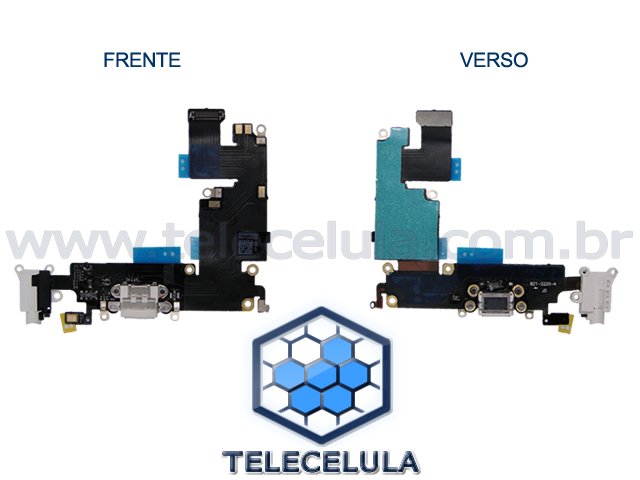 Sem Imagem - FLEX CABLE DE CARGA PARA IPHONE 6 PLUS COM MICROFONE BRANCO