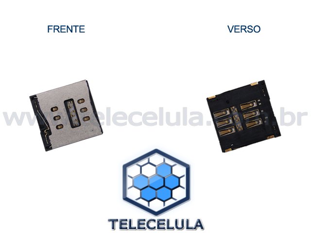 Sem Imagem - CONECTOR GAVETA SLOT SIM CARD APPLE IPHONE 5, 5S E 5C