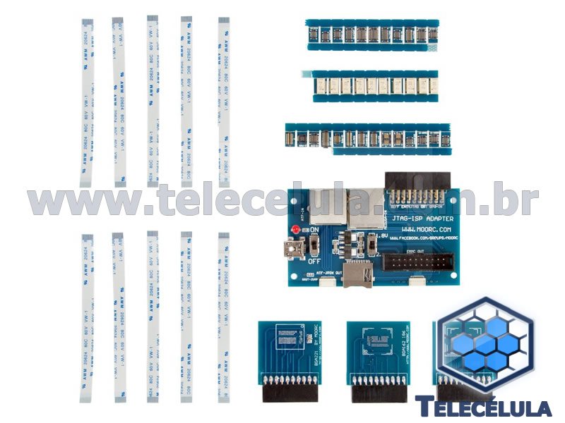 Sem Imagem - ADAPTADOR JTAG - ISP MOORC MOLEX (35 EM 1) RIFF2, Z3X EASY JTAG, OMNIA, GPG, MEDUSA PRO