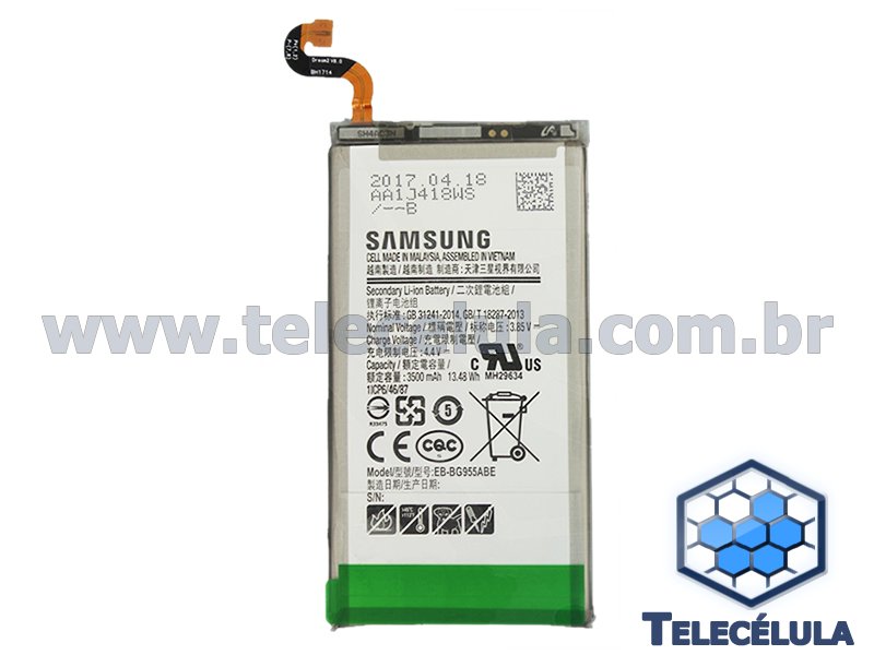 Sem Imagem - BATERIA SAMSUNG S8 PLUS ORIGINAL G955, EB-BG955ABE TENSO DE 3.85V CORRENTE 3500MAH