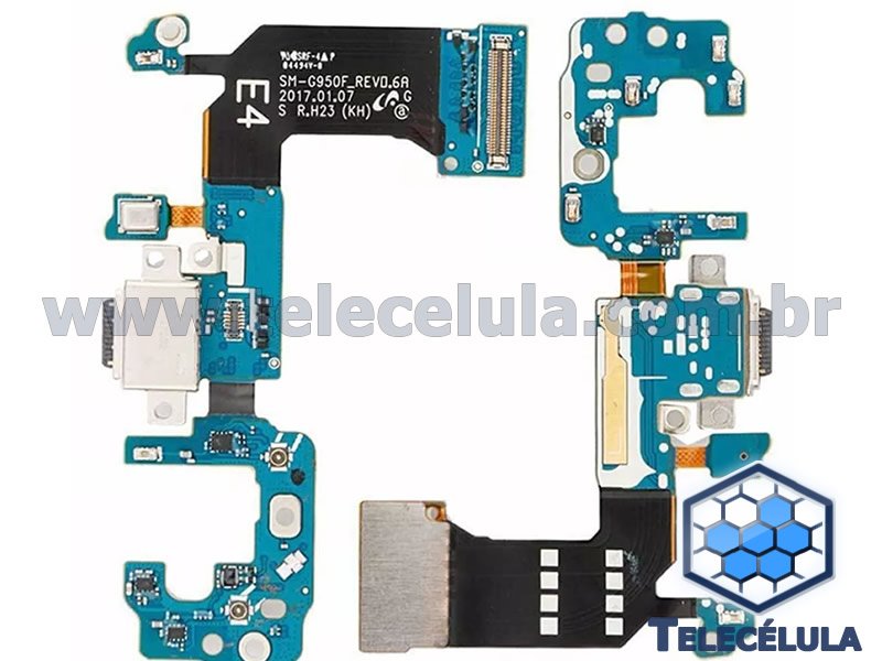 Sem Imagem - FLEX CABLE DE CARGA, DADOS SAMSUNG S8 SM-G950F, G950F GENRICO