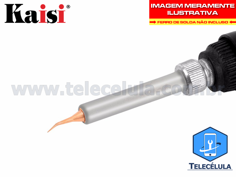 Sem Imagem - PONTA DE FERRO DE SOLDA CURVA ULTRA FINA PADRO 900M, 936 COBRE IDEAL PARA MICRO SOLDA BGA KAISI