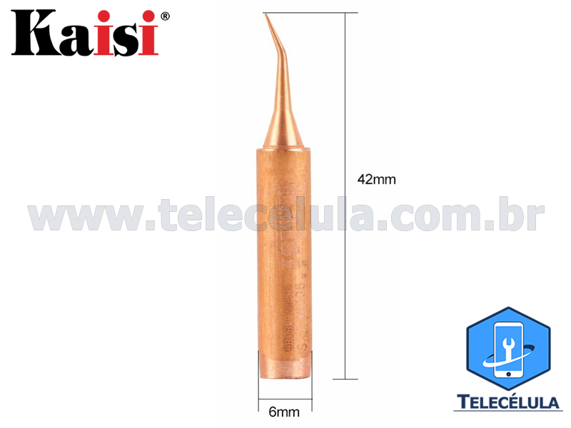 Sem Imagem - PONTA DE FERRO DE SOLDA CURVA ULTRA FINA PADRO 900M, 936 COBRE IDEAL PARA MICRO SOLDA BGA KAISI