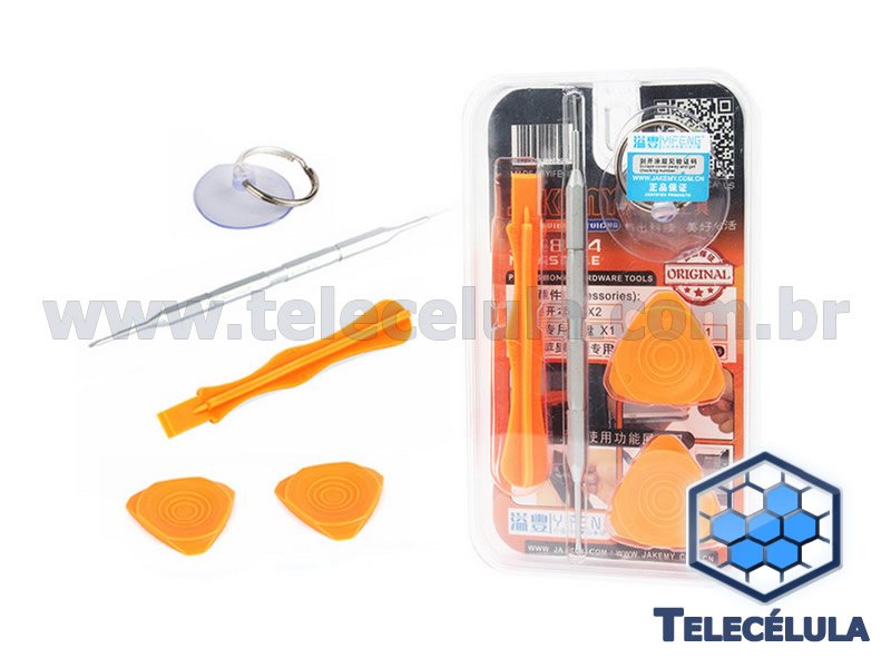 Sem Imagem - KIT DE CHAVES JM-8114 JAKEMY 5 EM 1 FERRAMENTAS PARA APPLE IPHONE IPAD