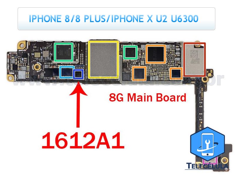 Sem Imagem - CIRCUITO INTEGRADO HYDRA, TRISTAR 1612A1 PARA IPHONE 8, 8 P, X, XR, XS, XS MAX, 11, 11 PRO, 11 P MAX