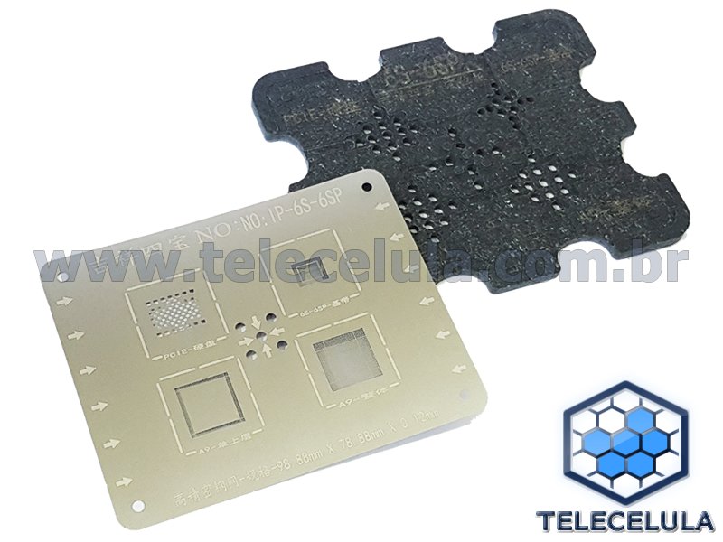 Sem Imagem - STENCIL 3D DE RETRABALHO CPU A9, SRAM, NAND E PM PARA REBALLING EM IPHONES 6S E 6S PLUS, 6SPLUS