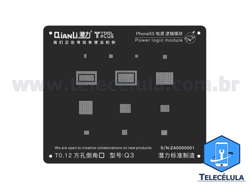 Sem Imagem - BLACK STENCIL QIANLI IBLACK NORMAL Q3 POWER LOGIC REBALLING COMPATVEL IPHONE 5S - Q3