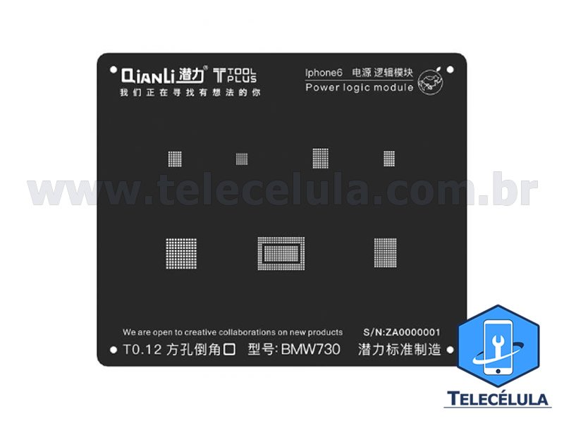 Sem Imagem - BLACK STENCIL QIANLI IBLACK NORMAL BMW730 POWER LOGIC REBALLING COMPATVEL IPHONE 6, 6P -BMW730