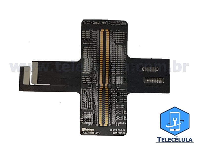 Sem Imagem - FLEX CABLE DE TESTE IBRIDGE QIANLI PARA IPHONE 6P - 5.5 ORIGINAL TELECLULA OFICIAL RESSELER