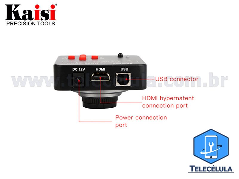 Sem Imagem - CMERA KAISI 2000 HDMI E USB 2K@30FPS OU FULL HD 1080@60FPS PARA MICROSCOPIO KAISI, GRIFFIN, YAXUN