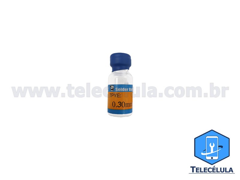 Sem Imagem - SOLDA EM ESFERAS MECHANIC PARA REBALLING COM CHUMBO E ESTANHO 63/37  SOLDER BALL 0,30MM E 10.000 PS
