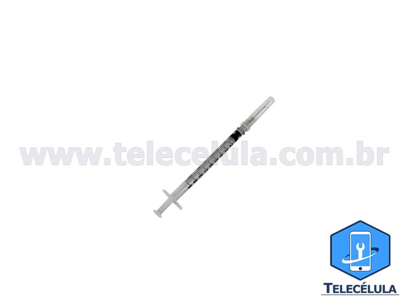 Sem Imagem - SERINGA DESCARTVEL 1ML COM AGULHA PARA MICRO SOLDA, USADA COMO FERRAMENTA DE TRABALHO