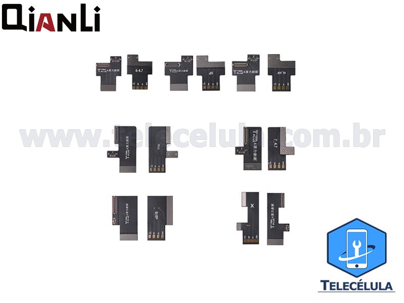 Sem Imagem - KIT DE 07 CONECTORES PARA REPOSIO NO IPOWER 6, 6P, (6S, 6SP), 7, 7P, (8, 8P), X QIANLI