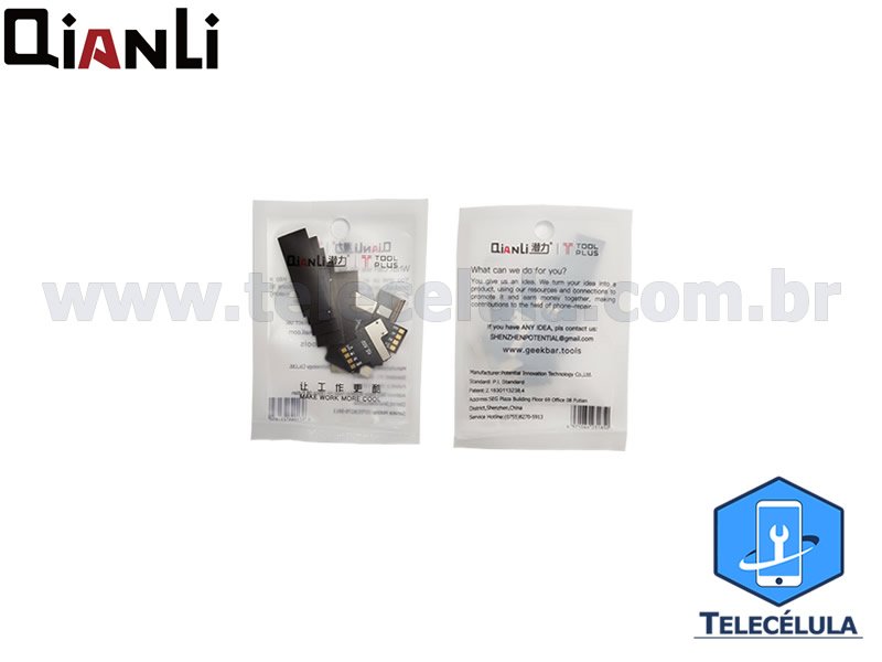 Sem Imagem - KIT DE 07 CONECTORES PARA REPOSIO NO IPOWER 6, 6P, (6S, 6SP), 7, 7P, (8, 8P), X QIANLI