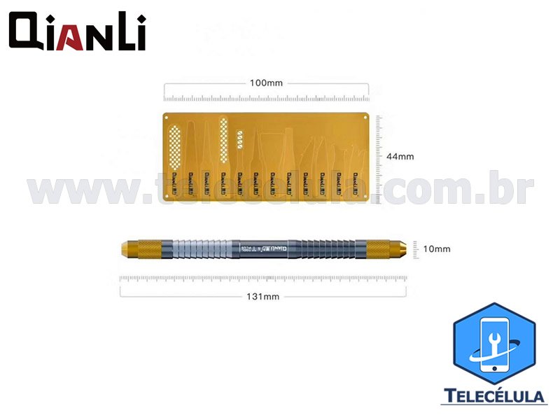 Sem Imagem - KIT DE LMINAS QIANLI 009 PARA RETRABALHO COM CPU- BGA REMOVER RESINA (12 EM 1)