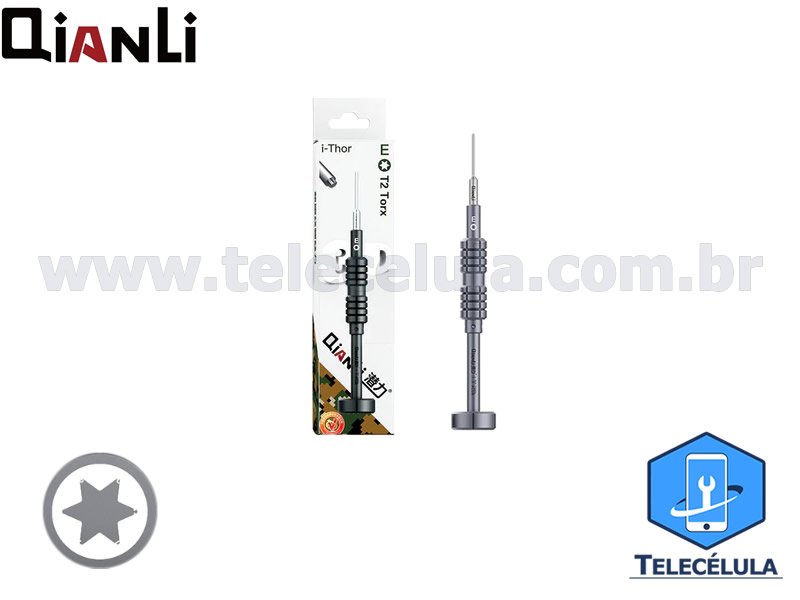 Sem Imagem - ITHOR CHAVE QIANLI 3D - E - TORX T2 X 25MM PARA DESMONTAGEM HUAWEI