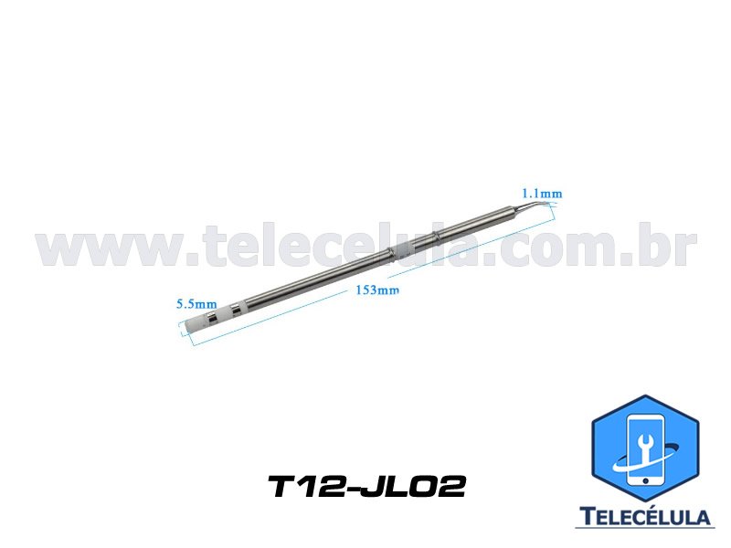 Sem Imagem - PONTA COM RESISTNCIA PARA FERRO DE SOLDA KSGER, QUICKO, HAKKO T12 JL, T12-JL02 COMPLETO ORIGINAL