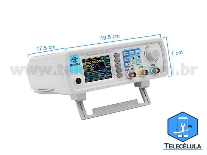 Sem Imagem - JDS6600 SRIE 15 MHZ DDS GERADOR DE SINAIS: PULSO / SENOIDAL / DENTE SERRA / QUADRADO/ ARBITRRIA