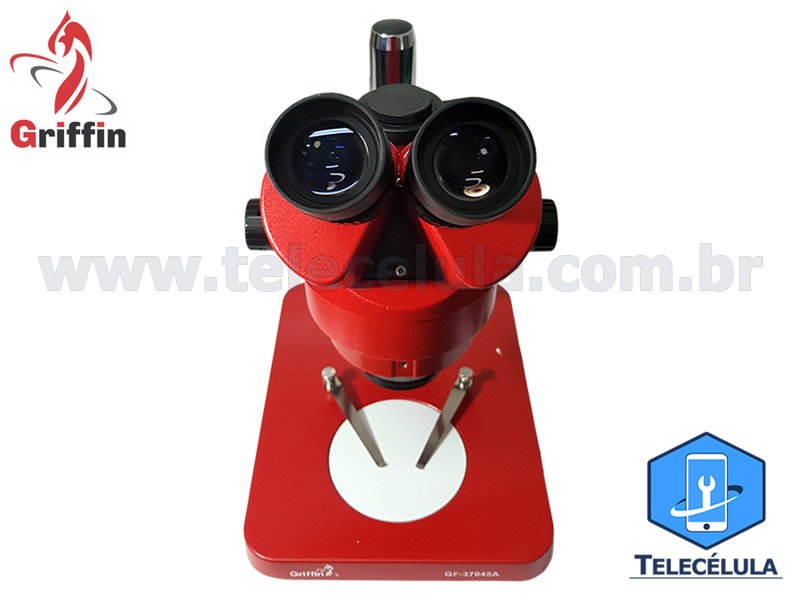 Sem Imagem - MICROSCPIO TRINOCULAR PROFISSIONAL GRIFFIN GF37045A VERMELHO COM SADA CMERA