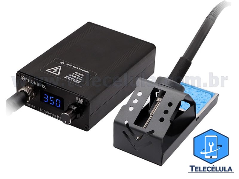 Sem Imagem - FERRO DE SOLDA AJUSTVEL LF PHONEFIX T12-D INTELIGENTE MICROCONTROLADO 72W - BIVOLT