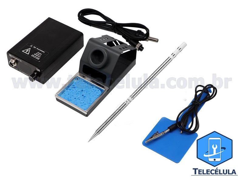 Sem Imagem - FERRO DE SOLDA AJUSTVEL LF PHONEFIX T12-D INTELIGENTE MICROCONTROLADO 72W - BIVOLT